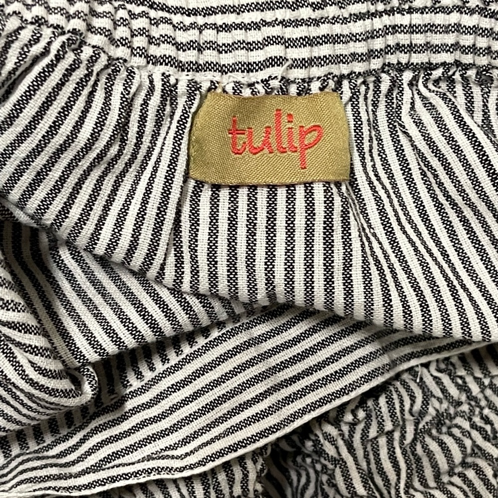 Size large seersucker striped summer skirt